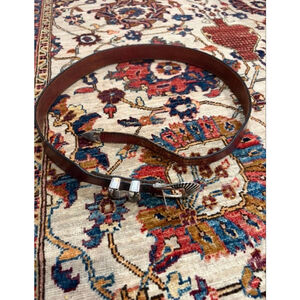 Vintage Rocky Mountain Brown Leather Women's Belt